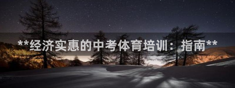 耀世微光歌词：**经济实惠的中考体育培训：指南**