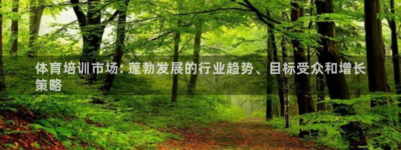 耀世娱乐如何登录账号：体育培训市场: 蓬勃发展的行业