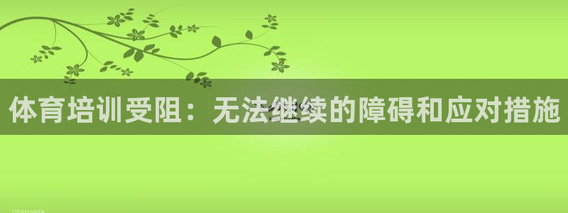 耀世娱乐登录遍333OO：体育培训受阻：无法继续的障碍和应对